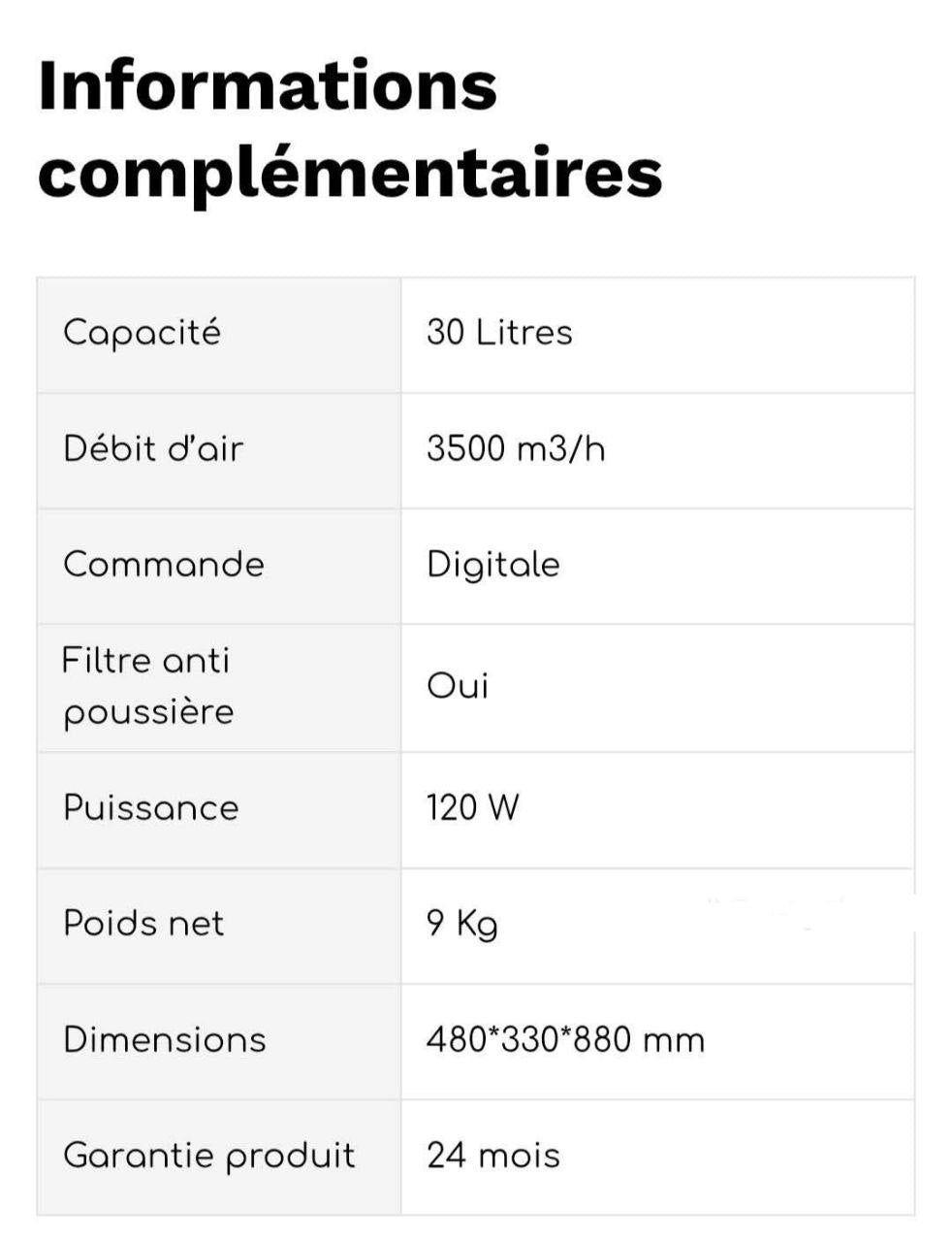مبرد الهواء Cristor 30L